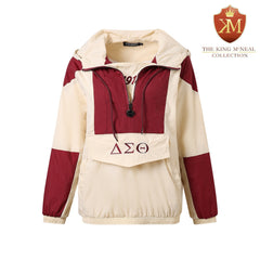 Delta Cream Half Zip Windbreaker Jacket