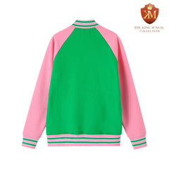 AKA Green Varsity Fleece Letterman Jacket (Unisex Size)