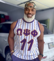 Omega White Pinstripe Basketball Jersey