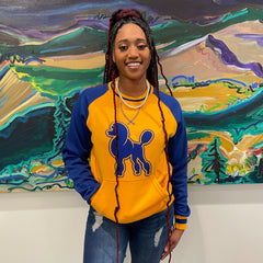 SGRho Chenille Poodle Pocket Crewneck