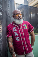 Kappa Crimson Button Up Baseball Jersey