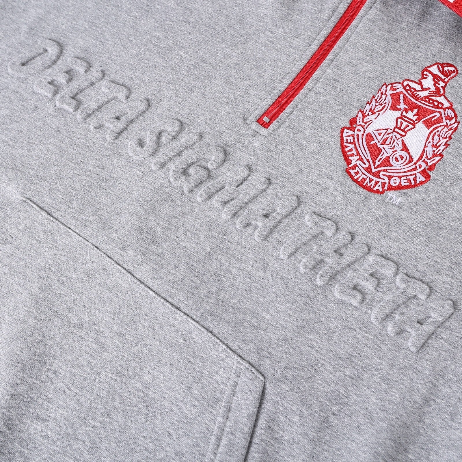 Delta Grey Quarter Zip Sweatshirt Unisex