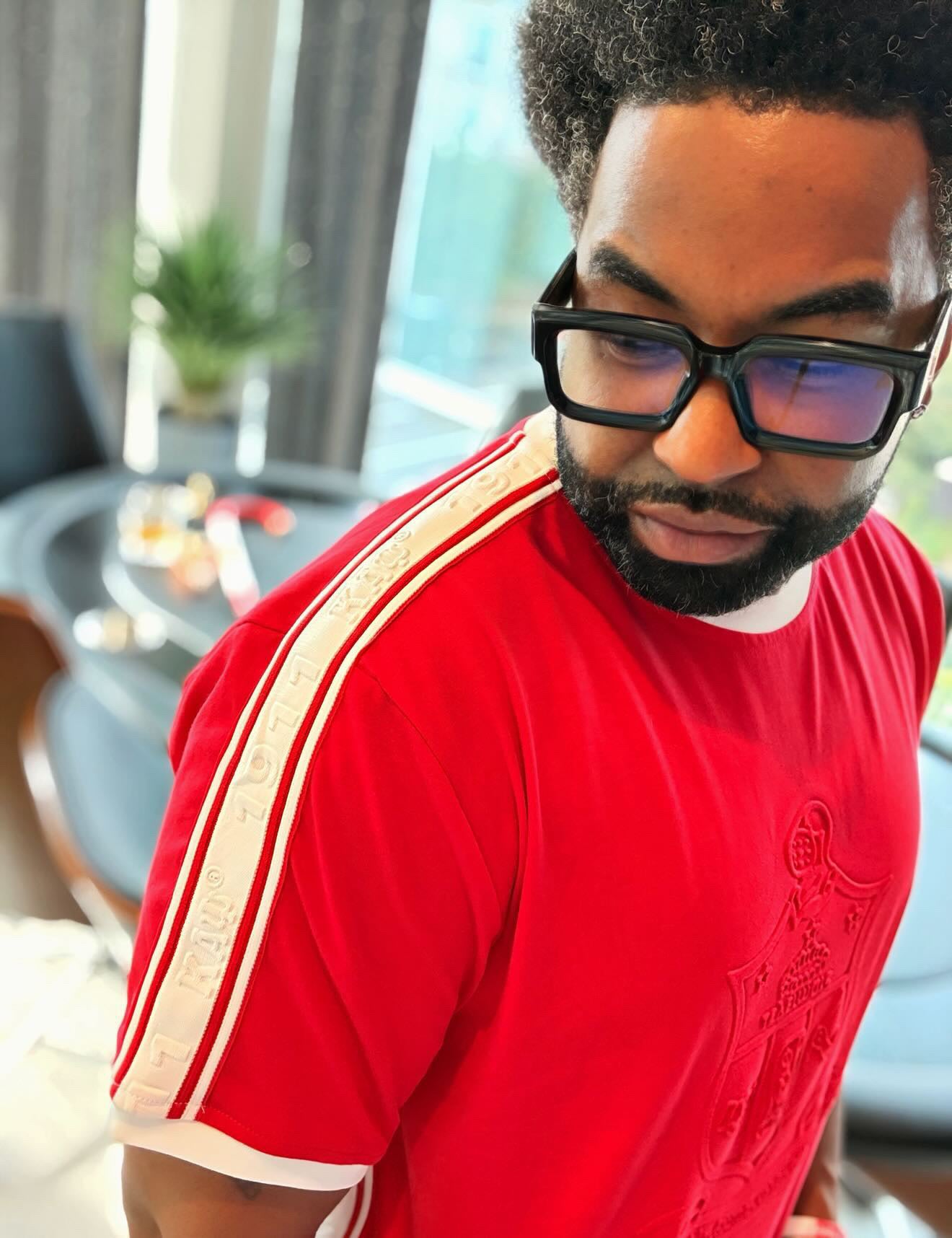 Kappa Red Tapered Embossed Premium Crest Shirt