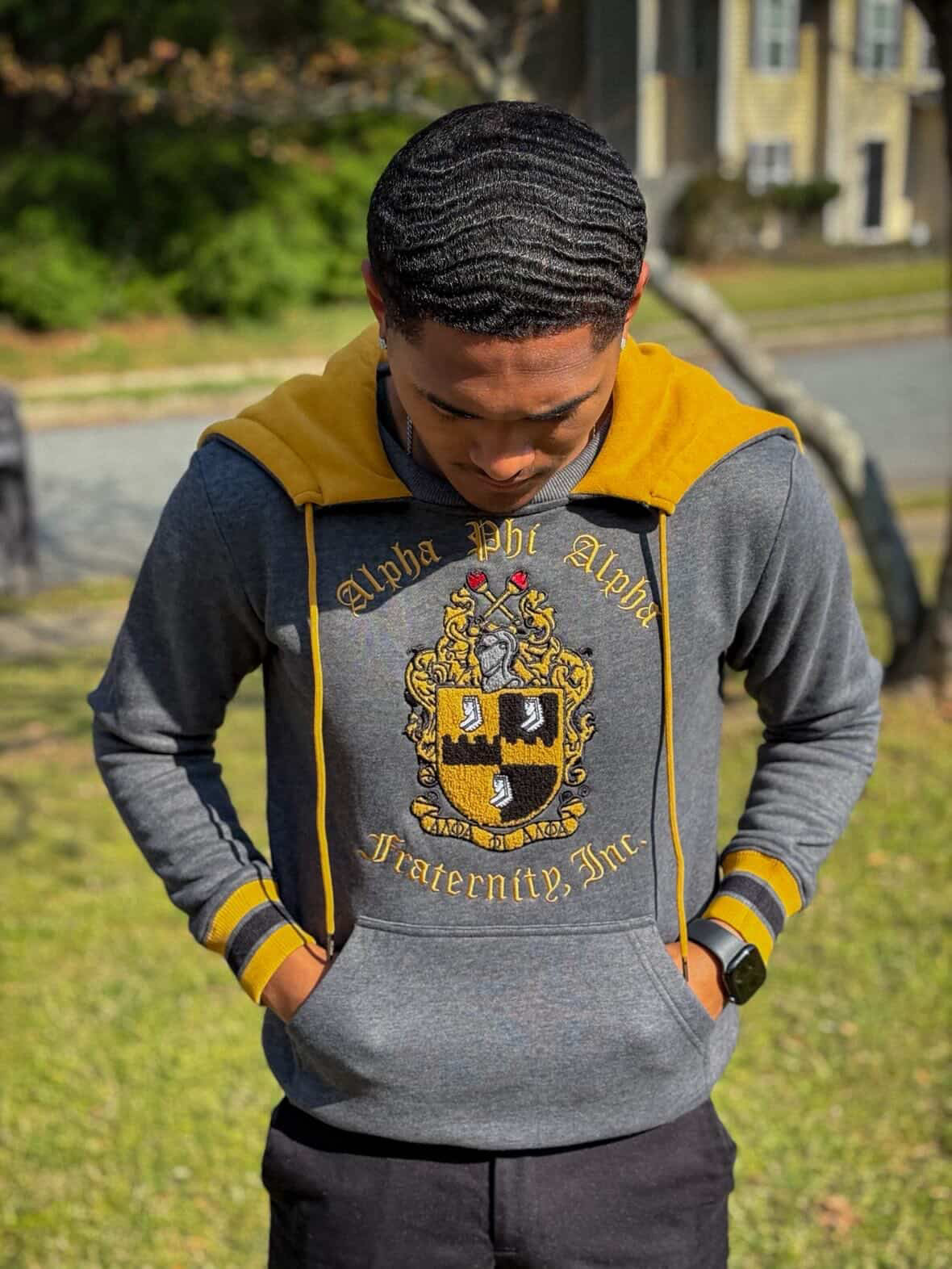 Alpha Charcoal Grey Prep Hoodie