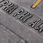 Alpha Denim Quarter Zip Sweatshirt