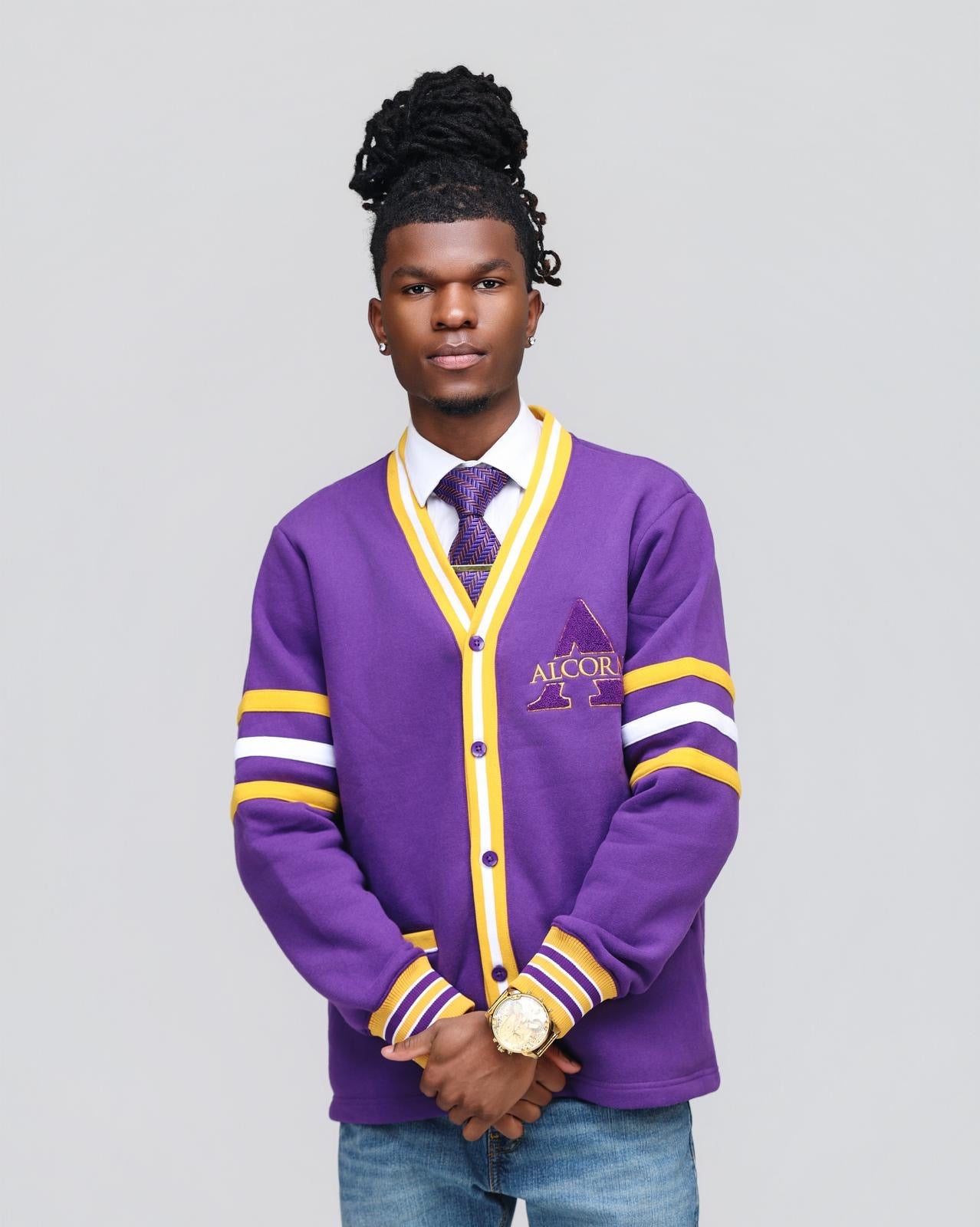 Alcorn Purple Fleece Cardigan