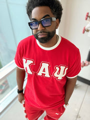 Kappa Red Chenille Letter Ringer Premium Shirt