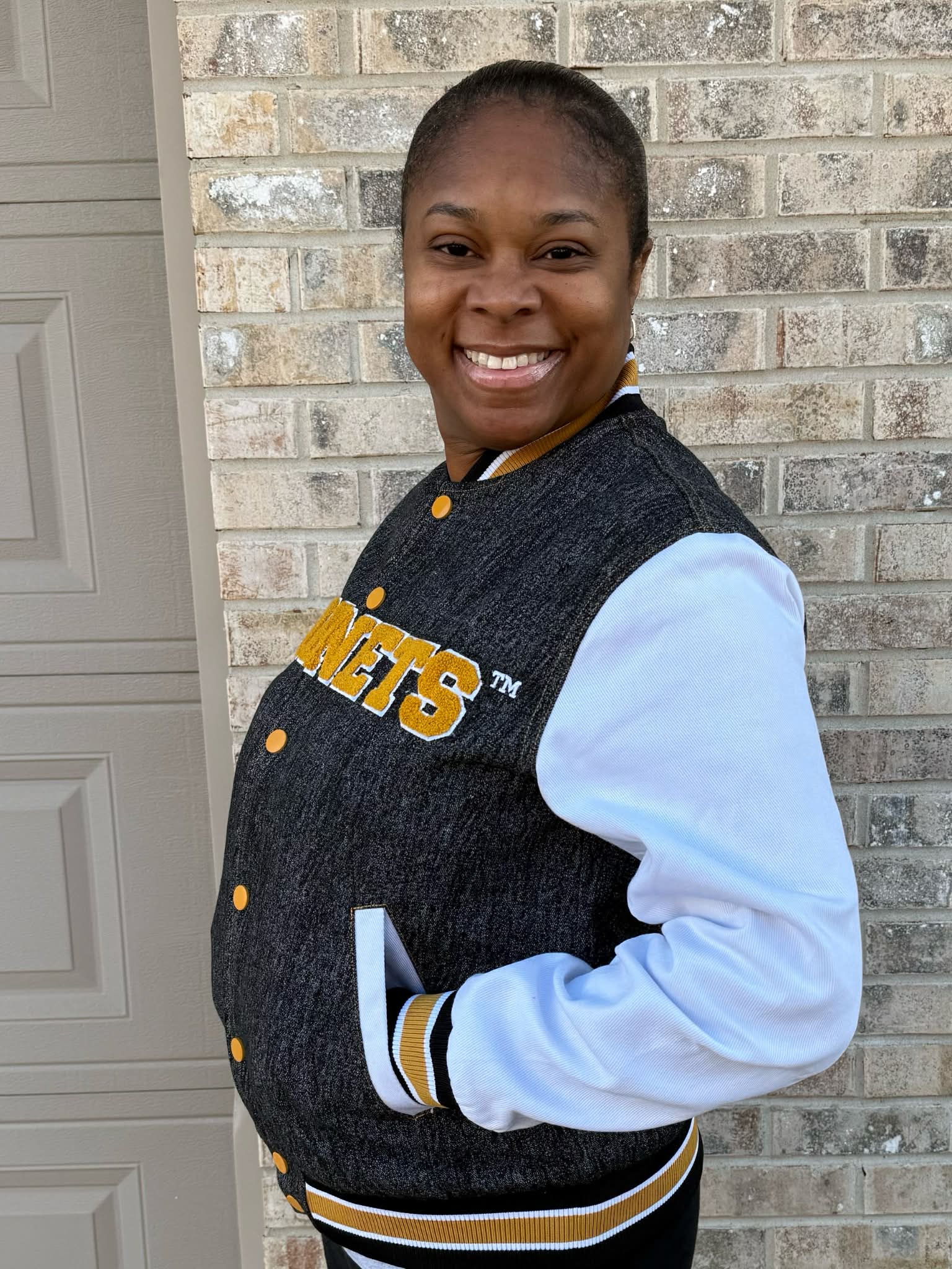 Alabama State Black Denim Bomber Jacket
