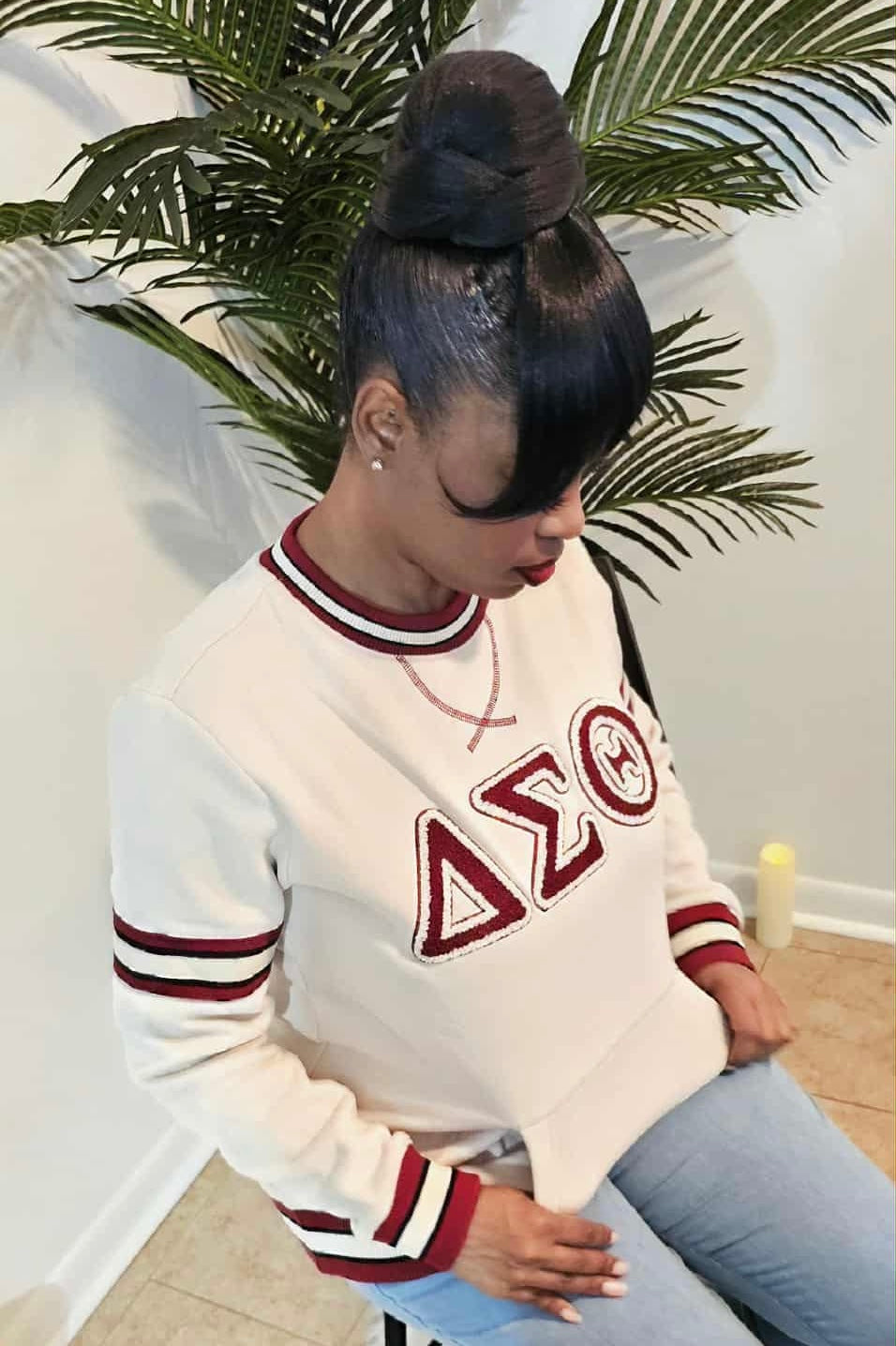 Delta Cream Chenille Crewneck