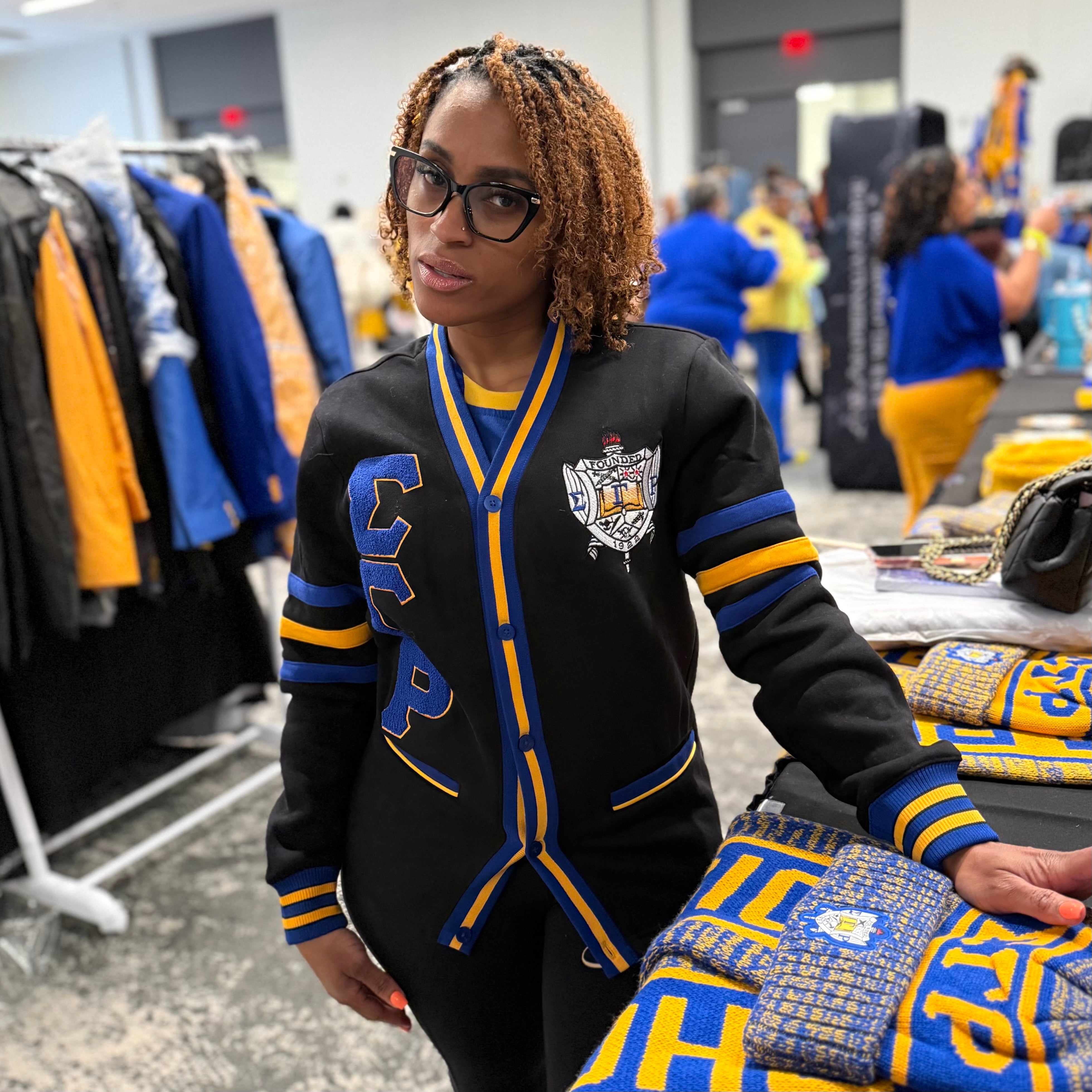SGRho Black Fleece Cardigan Unisex Fit
