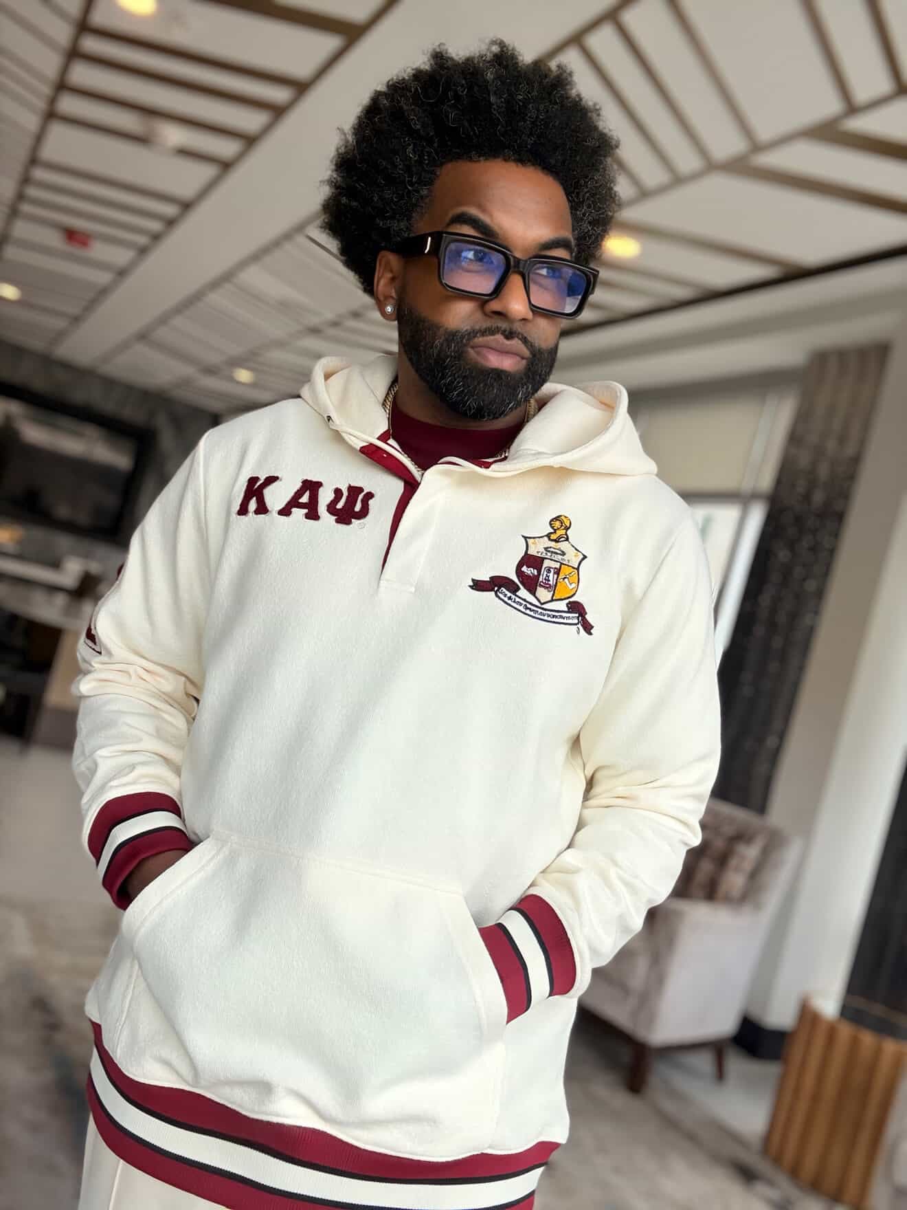 Kappa Alpha Psi Neutral Qtr Button-Up Hoodie