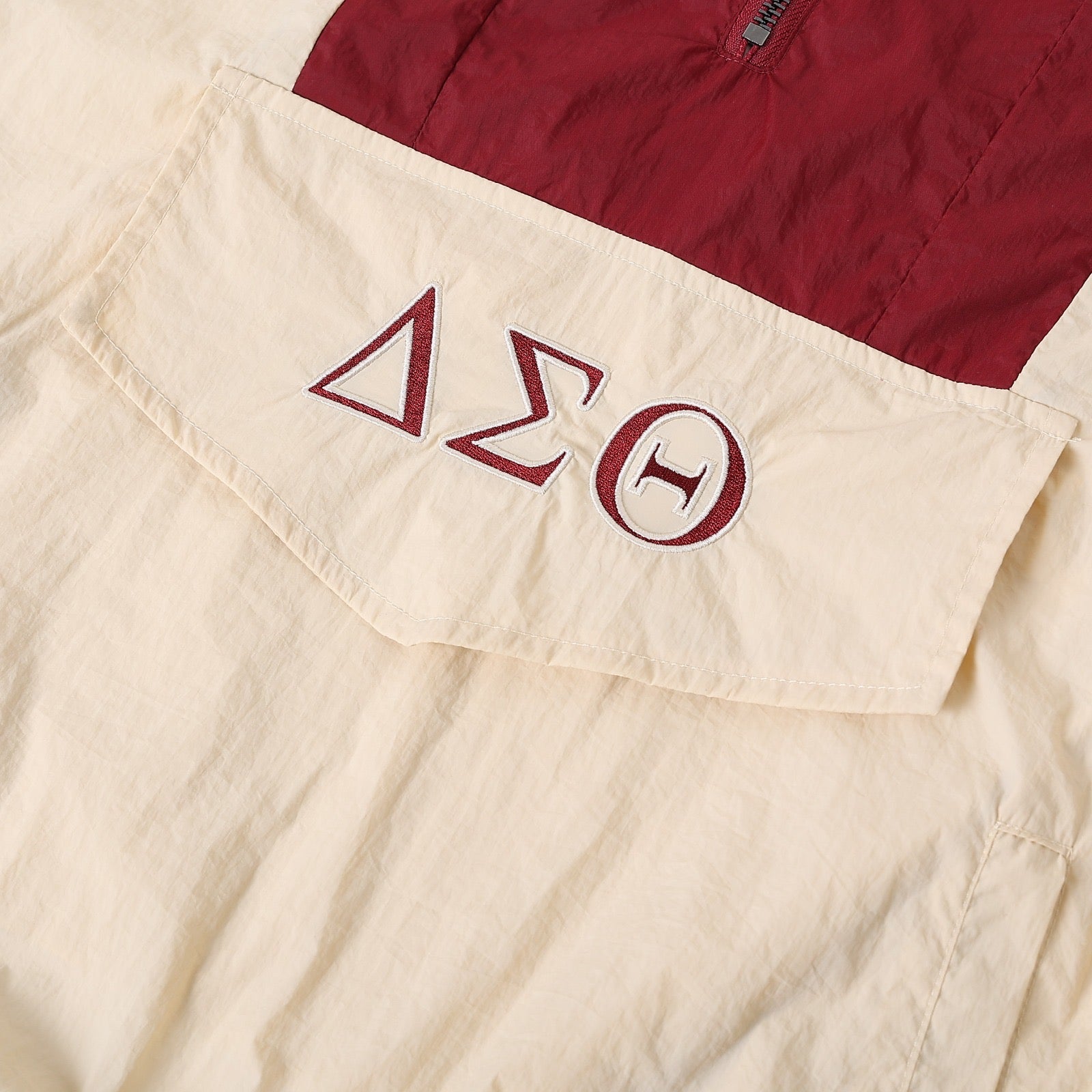 Delta Cream Half Zip Windbreaker Jacket