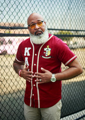 Kappa Crimson Button Up Baseball Jersey