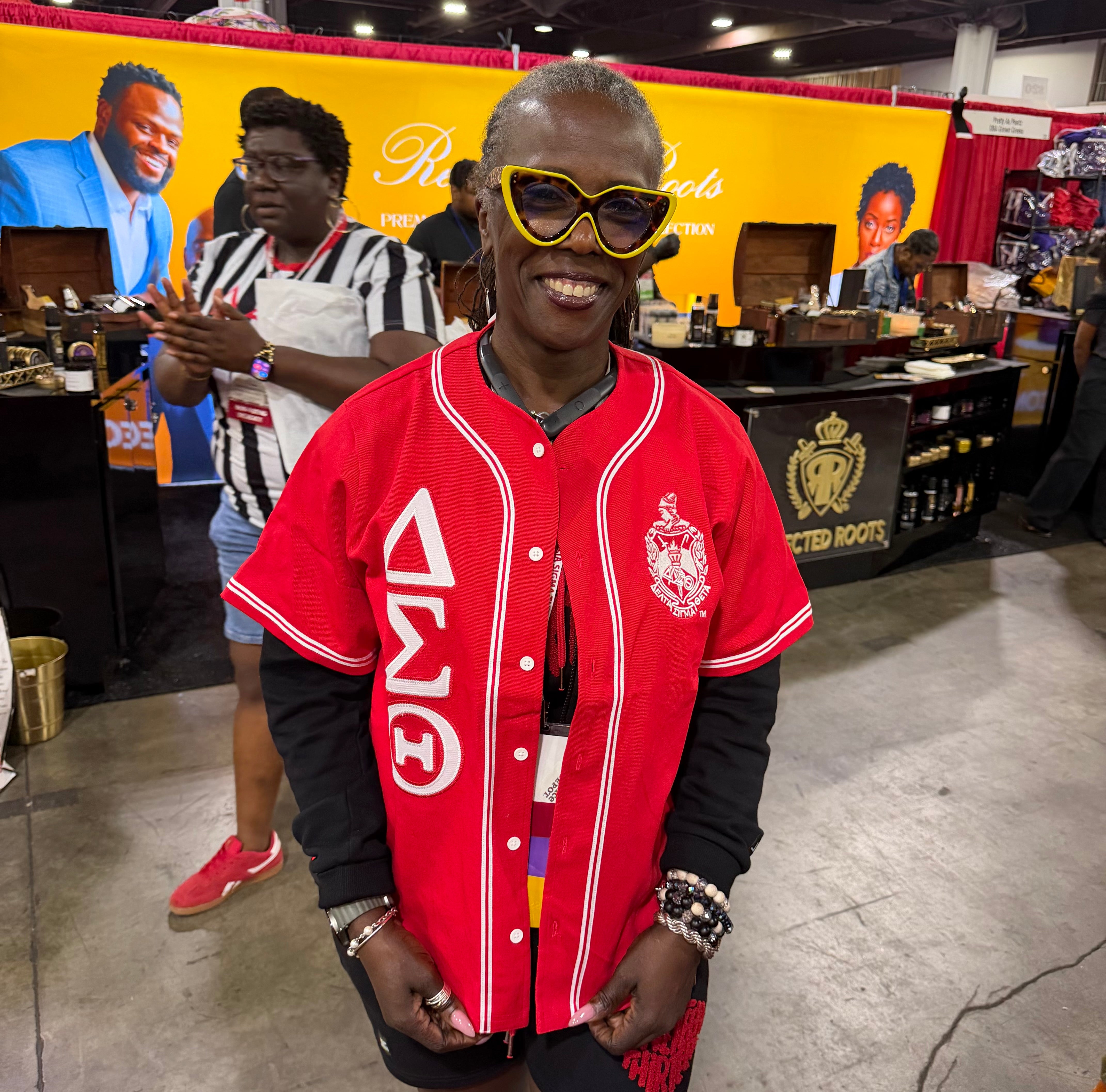 Delta Red Button Up Baseball Jersey