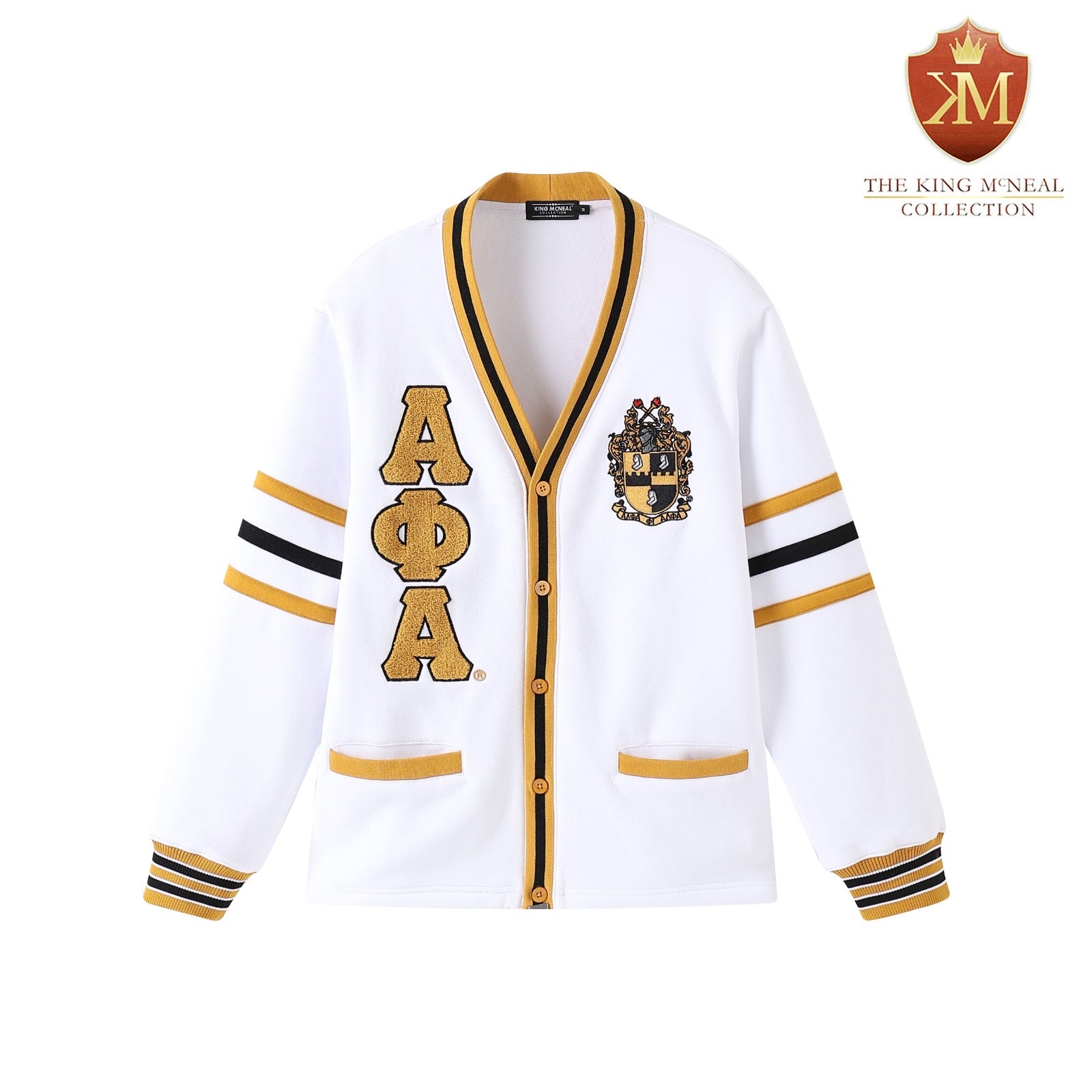 Alpha White Fleece Cardigan