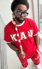 Kappa Red Chenille Letter Ringer Premium Shirt