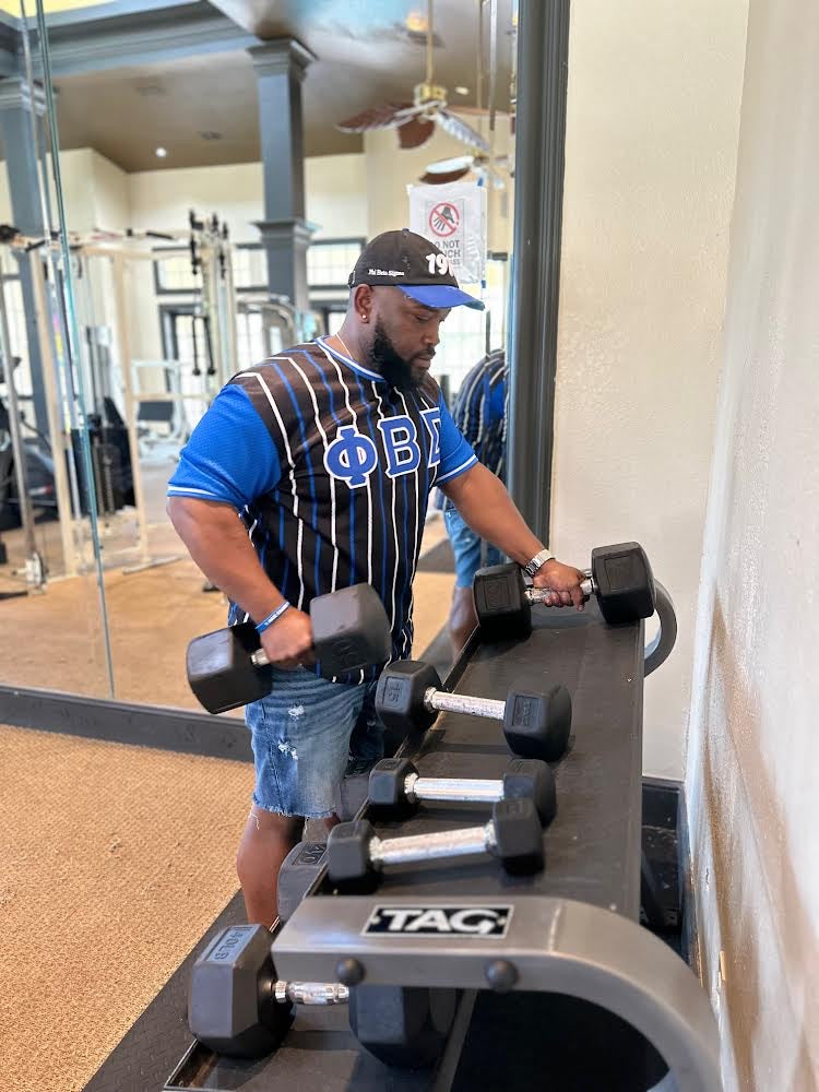 Black Phi Beta Sigma Pinstripe Baseball Jersey