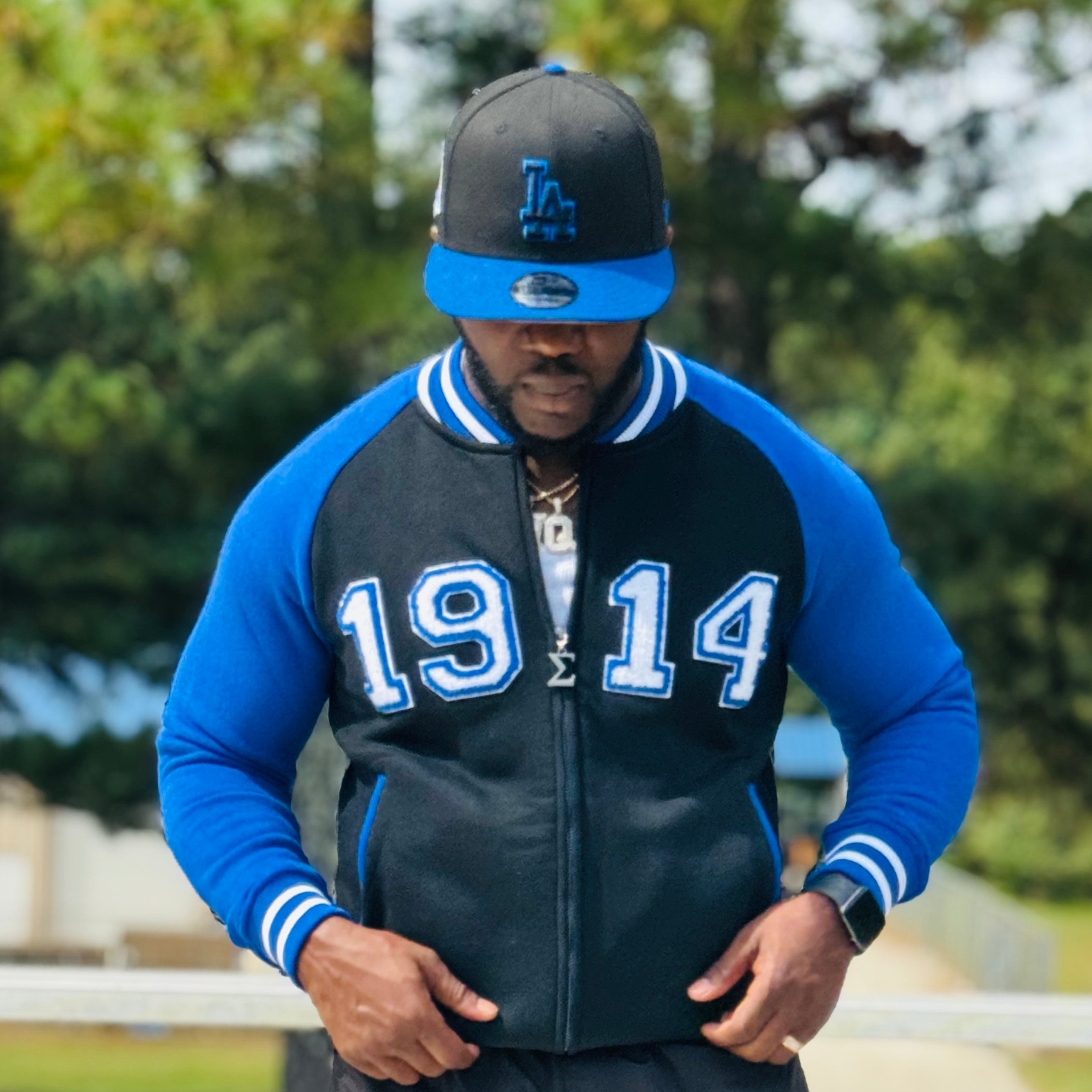 Sigma 1914 Black Varsity Fleece Jacket