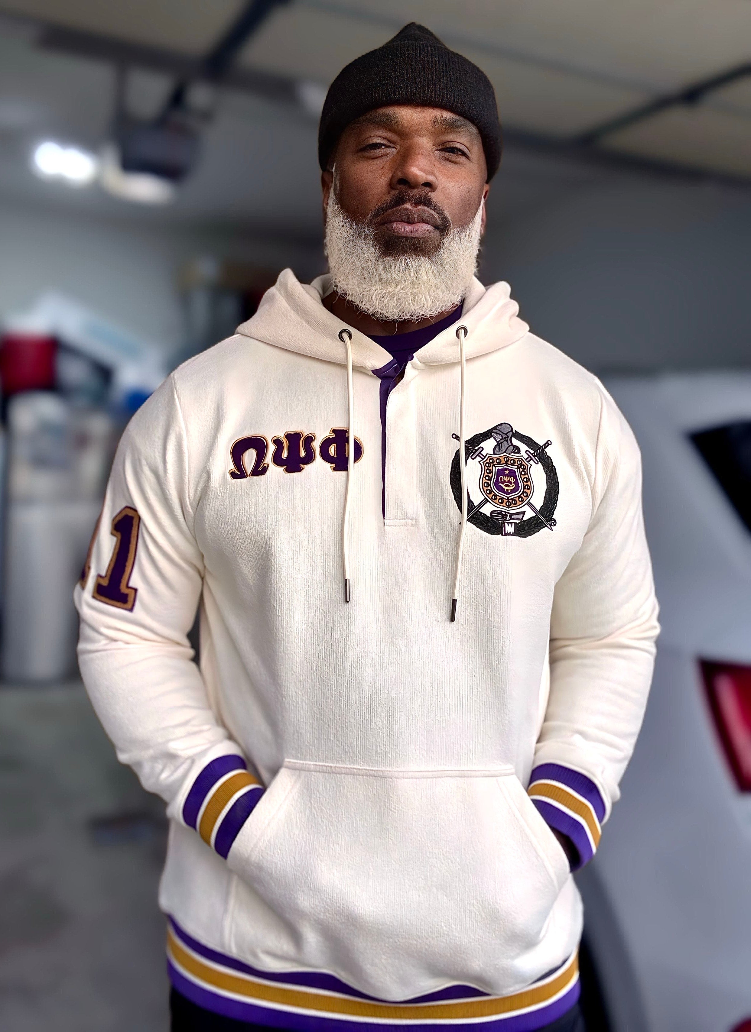 Omega Neutral Qtr Button-Up Hoodie