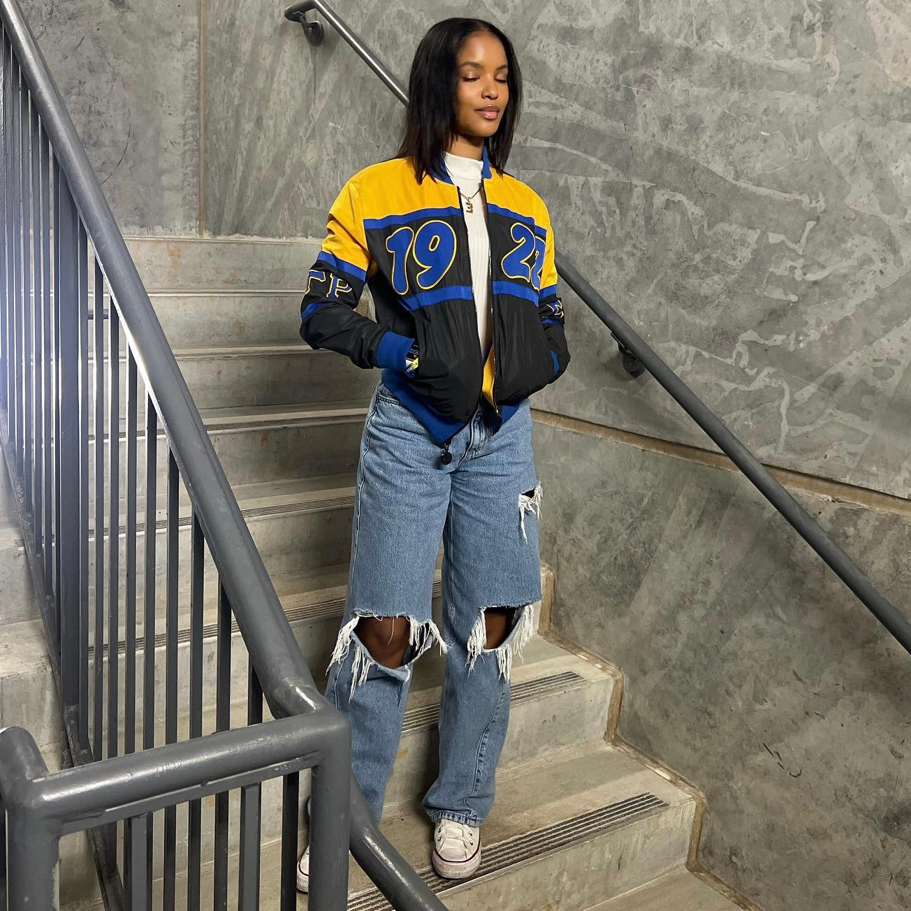 SGRho Black 3M Reflective Bomber Jacket