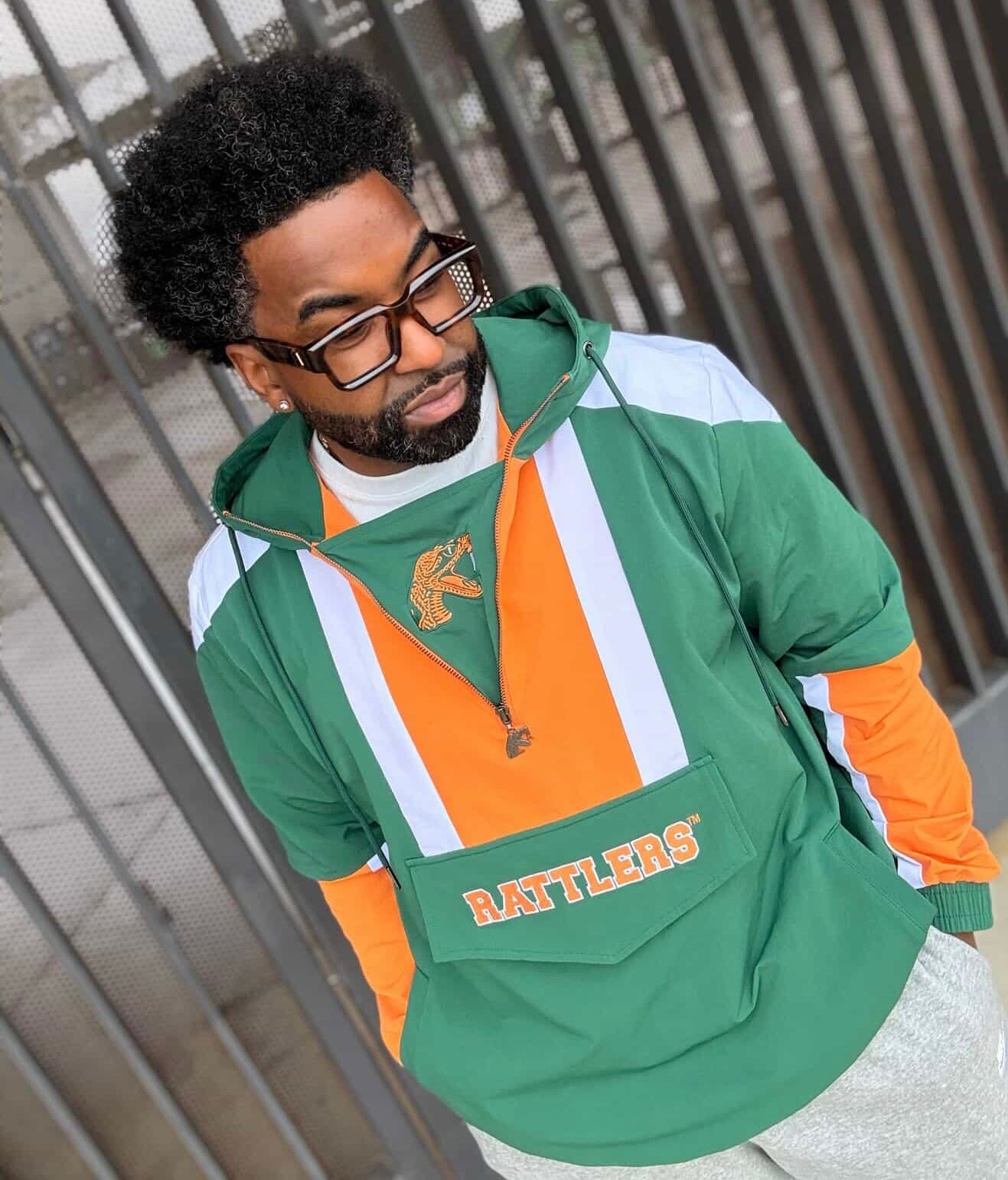 FAMU Green Windbreaker Tech Pullover