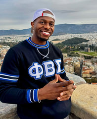 Phi Beta Sigma Black Chenille Crewneck sweatshirt