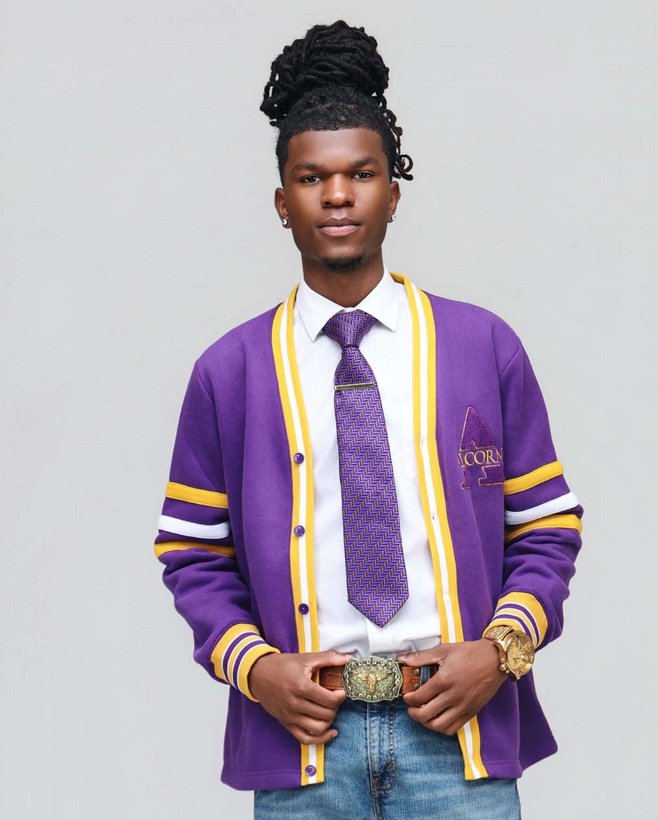 Alcorn Purple Fleece Cardigan