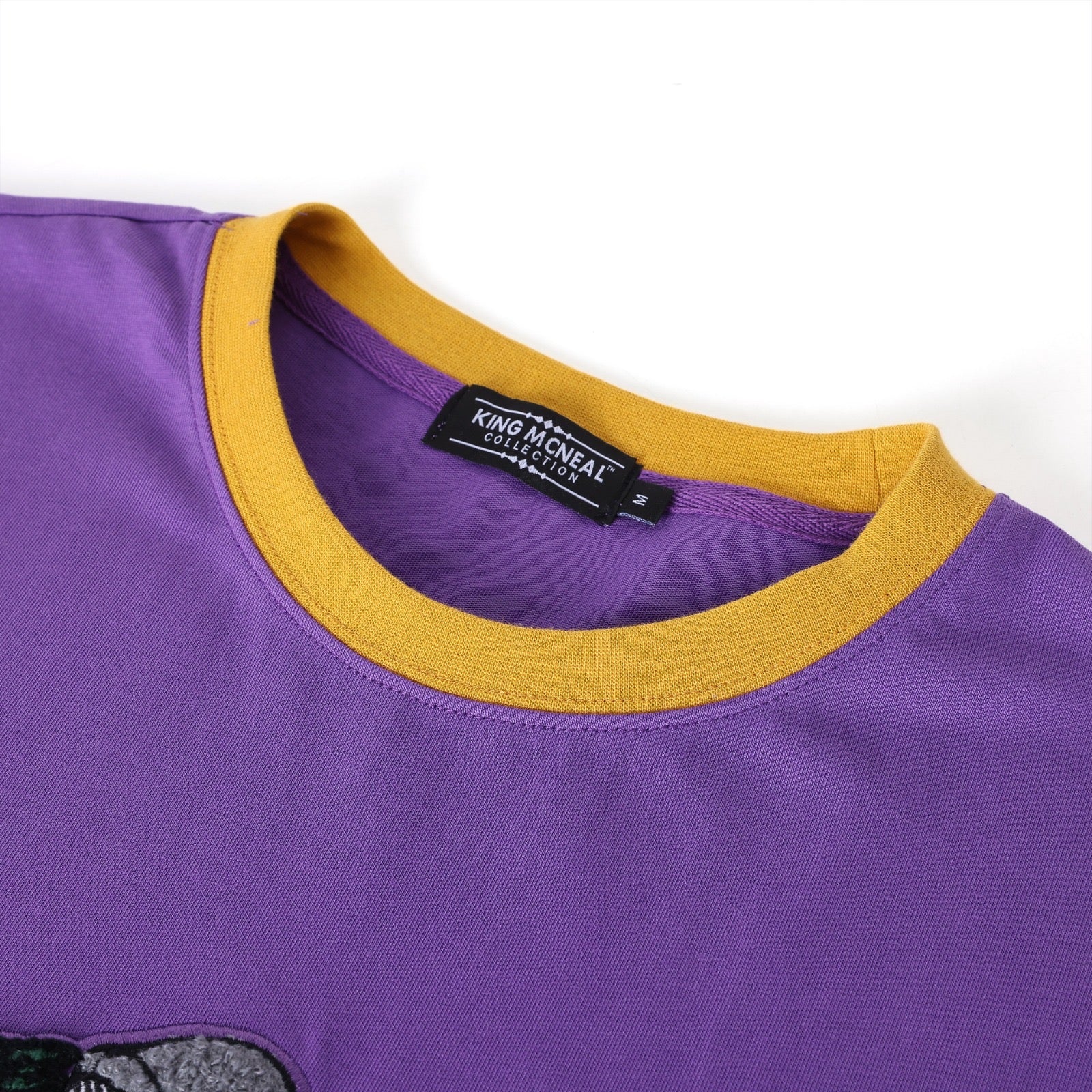 Omega Premium Purple Chenille Crest Ringer Shirt