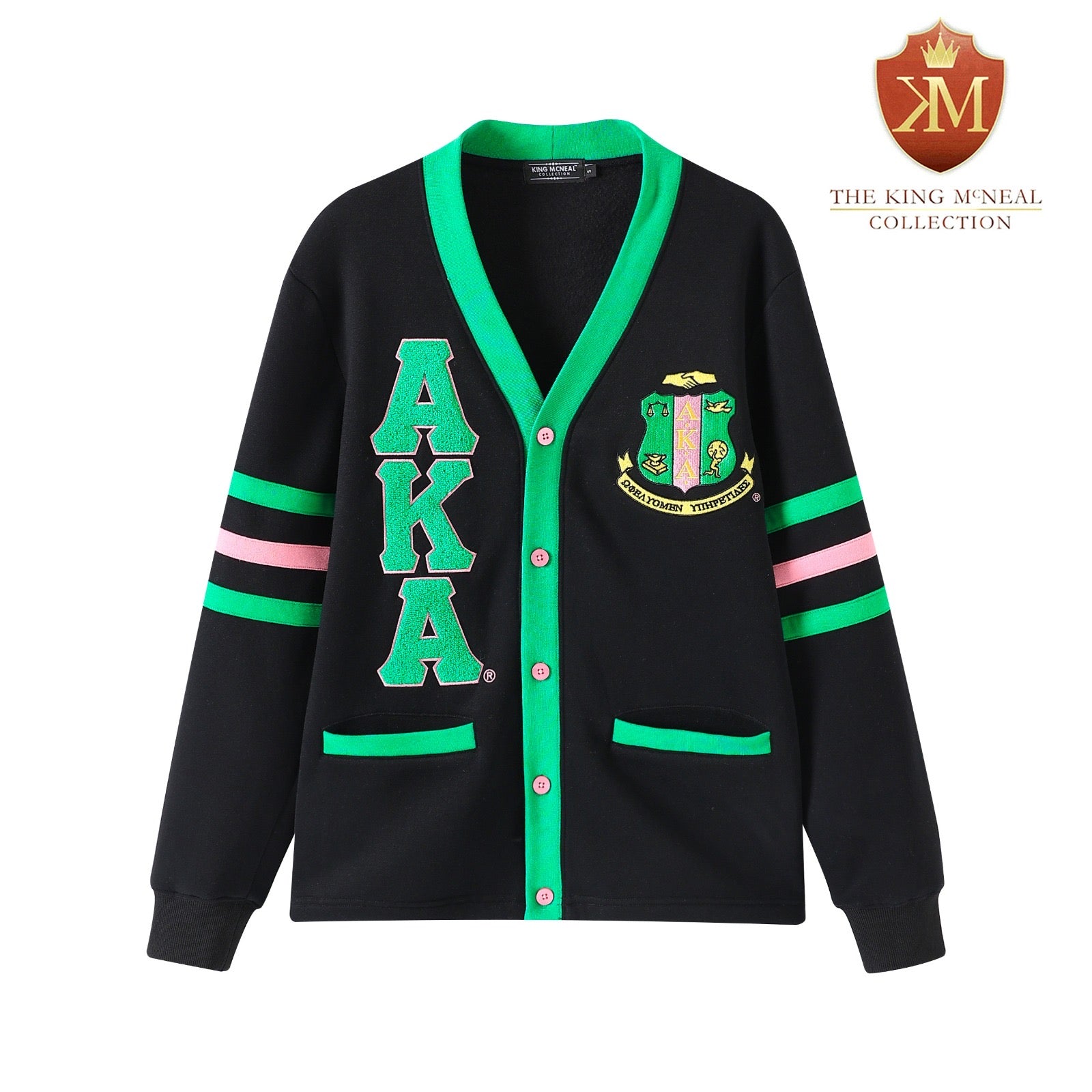 AKA Black Fleece Cardigan Unisex Fit