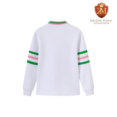 AKA White Fleece Cardigan Unisex Fit