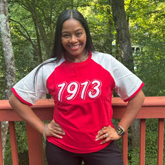 1913 Red Chenille Premium Raglan Shirt