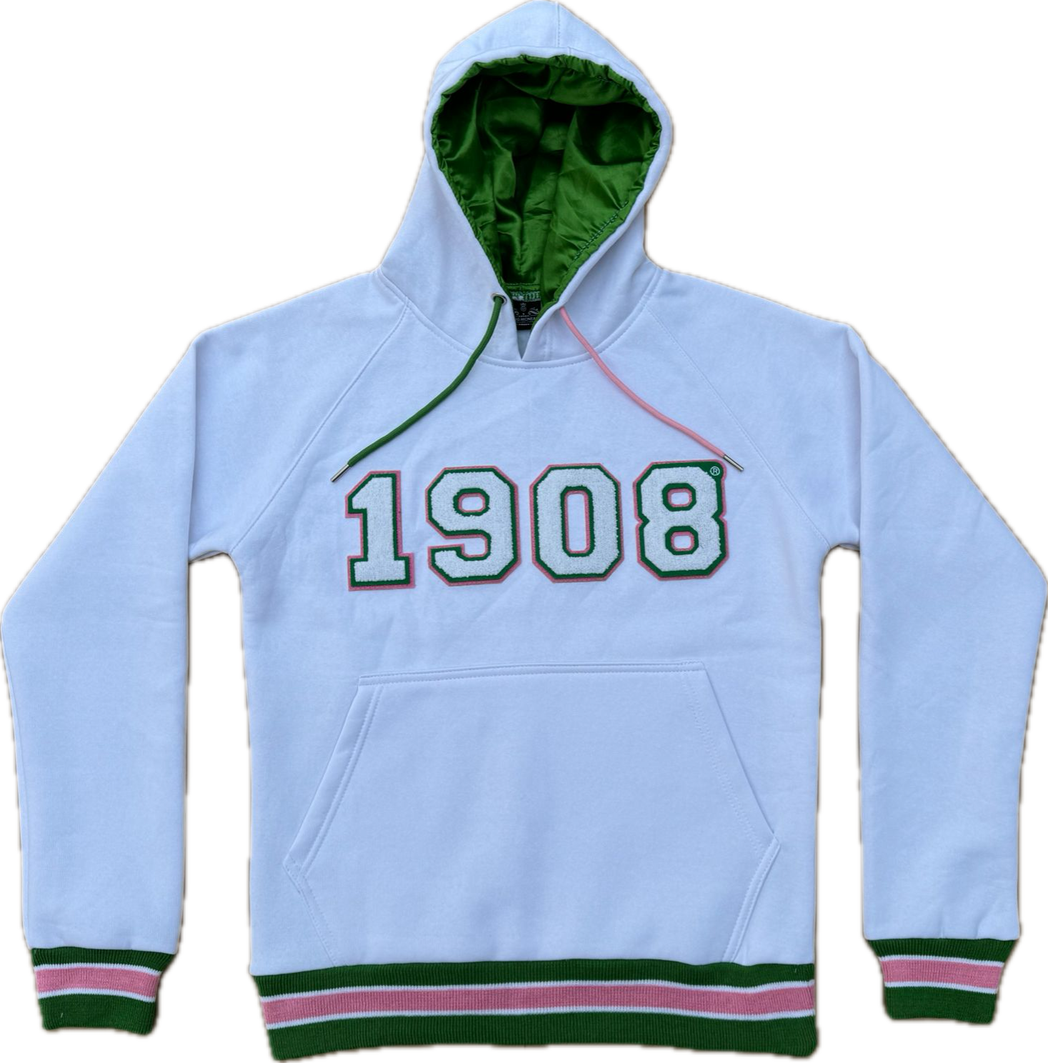 1908 White Chenille Hoodie