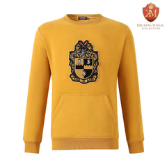 Alpha Gold Crest Chenille Crewneck