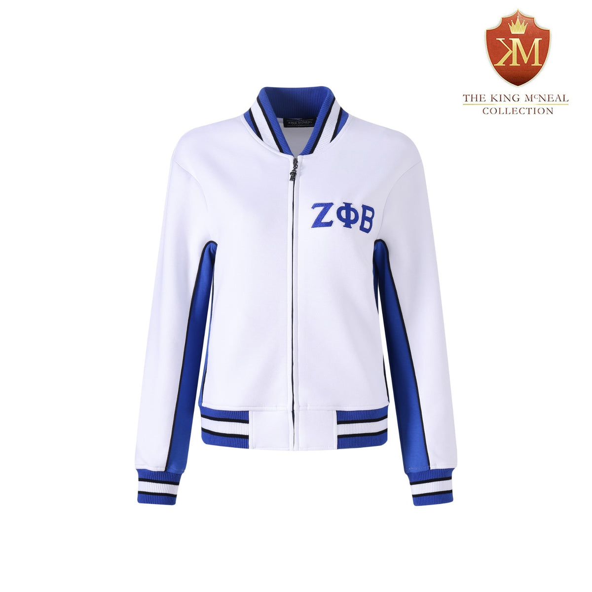 Zeta White Air Tech Fleece Warm Up Jacket