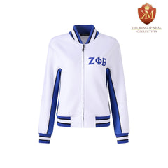 Zeta White Air Tech Fleece Warm Up Jacket