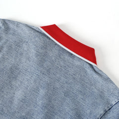 Delta Denim Embossed Polo Shirt