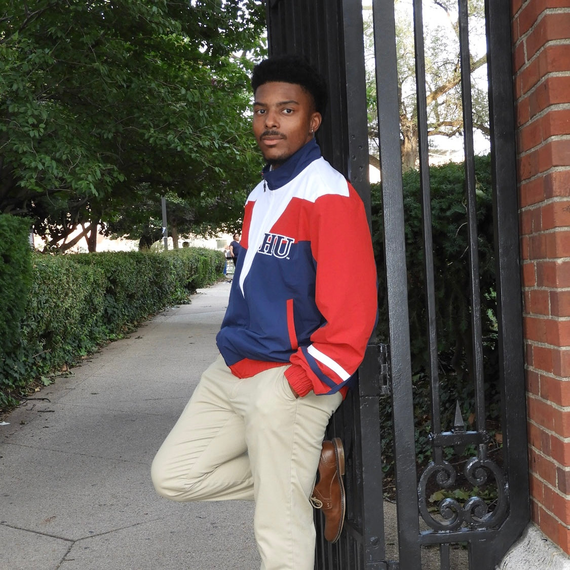 Howard University Blue Full Zip Windbreaker Tech
