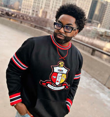 Kappa Black Crest Chenille Crewneck