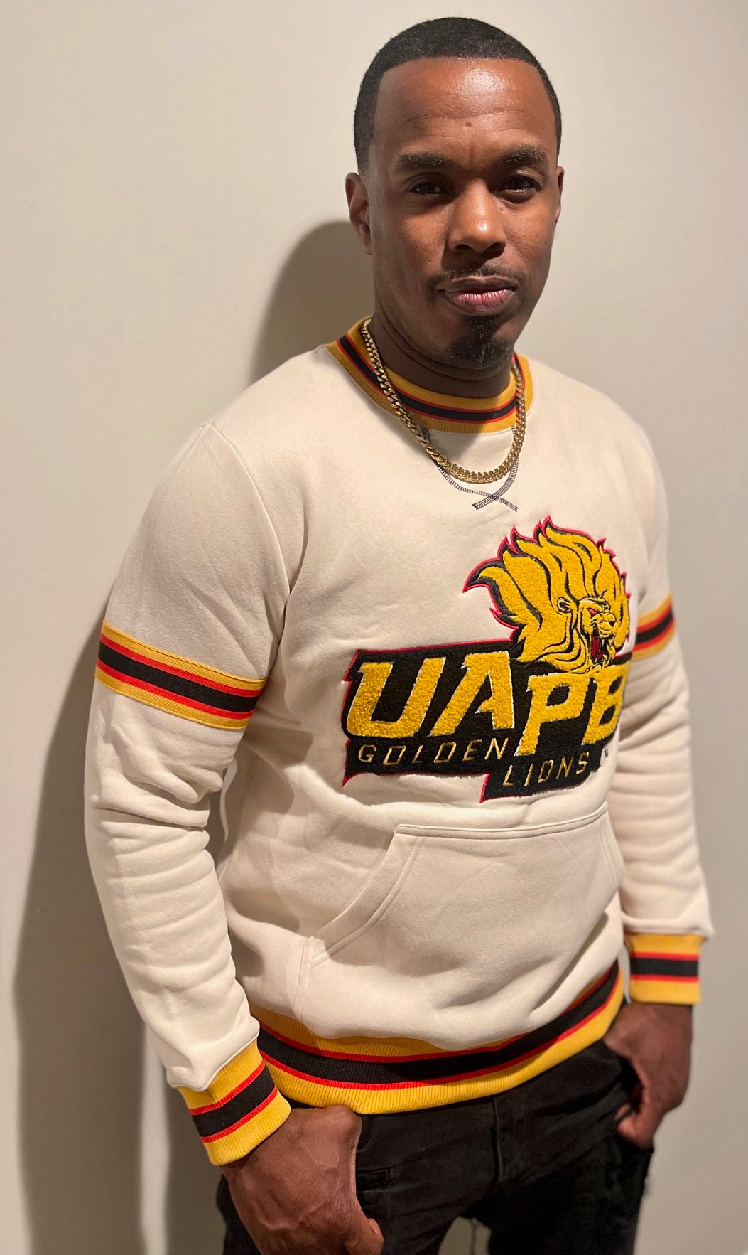 University of Arkansas at Pine Bluff Neutral Pocket Crewneck