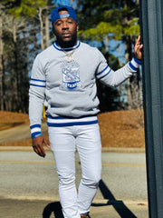 Phi Beta Sigma Grey Chenille Crest Crewneck