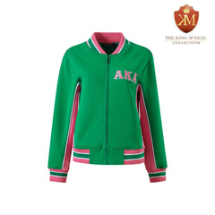 AKA Green Air Tech Fleece Warm Up Jacket