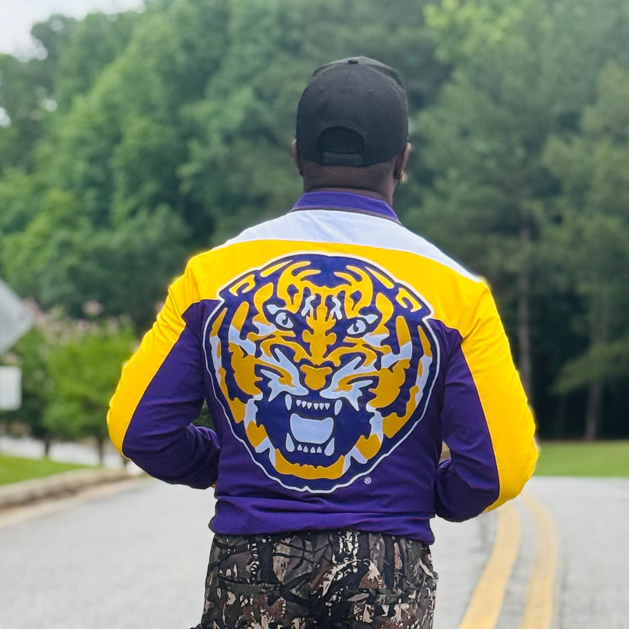 LSU Purple Full Zip Windbreaker Tech