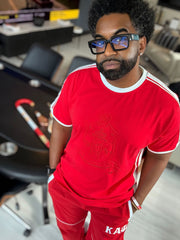 Kappa Red Tapered Embossed Premium Crest Shirt