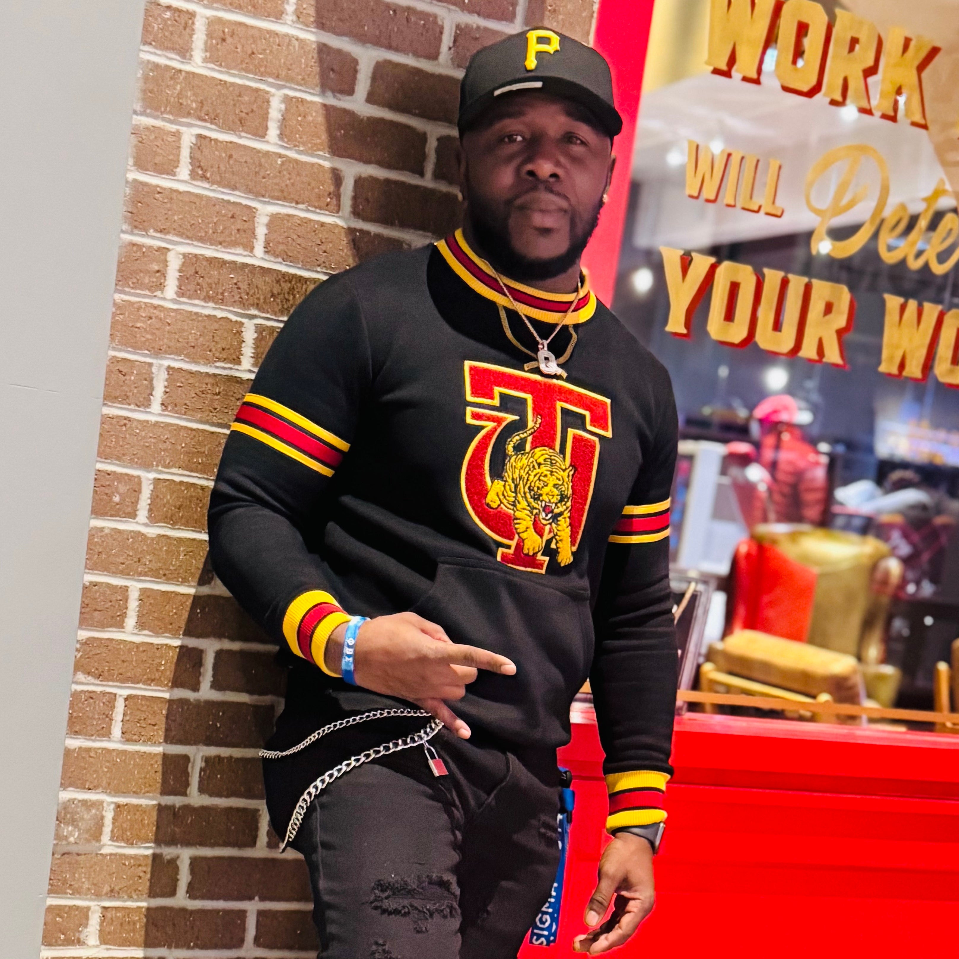 Tuskegee Black Pocket Crewneck