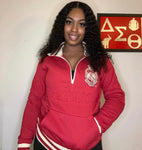 Delta Crimson Quarter Zip Sweatshirt Unisex