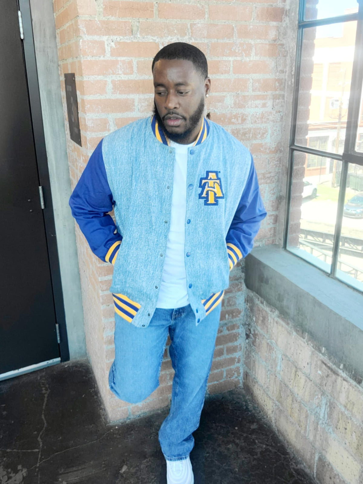 North Carolina A&T Denim Bomber