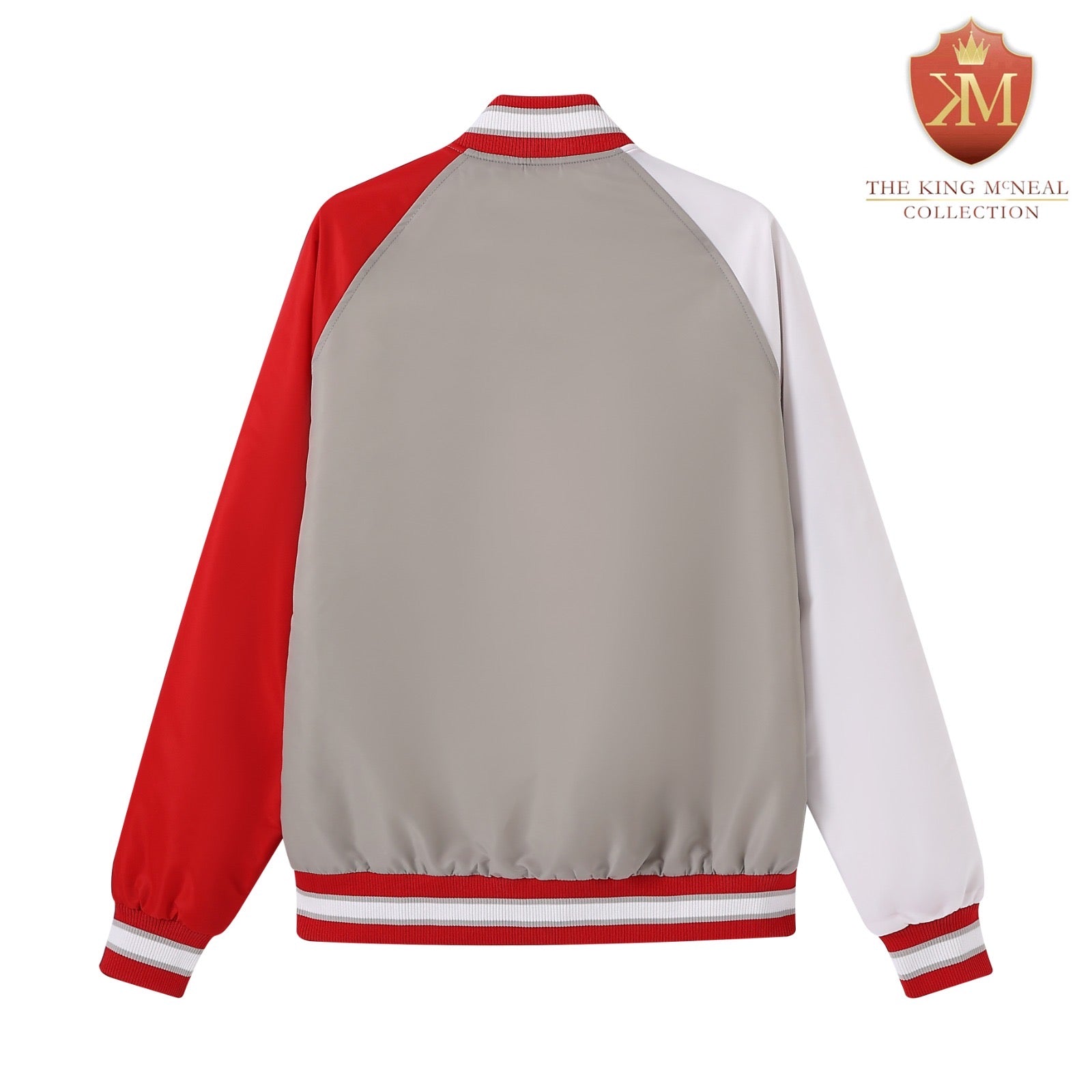 Grey Delta Bomber Jacket Custom Lining