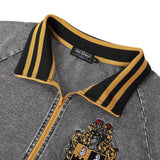 Alpha Denim Quarter Zip Sweatshirt