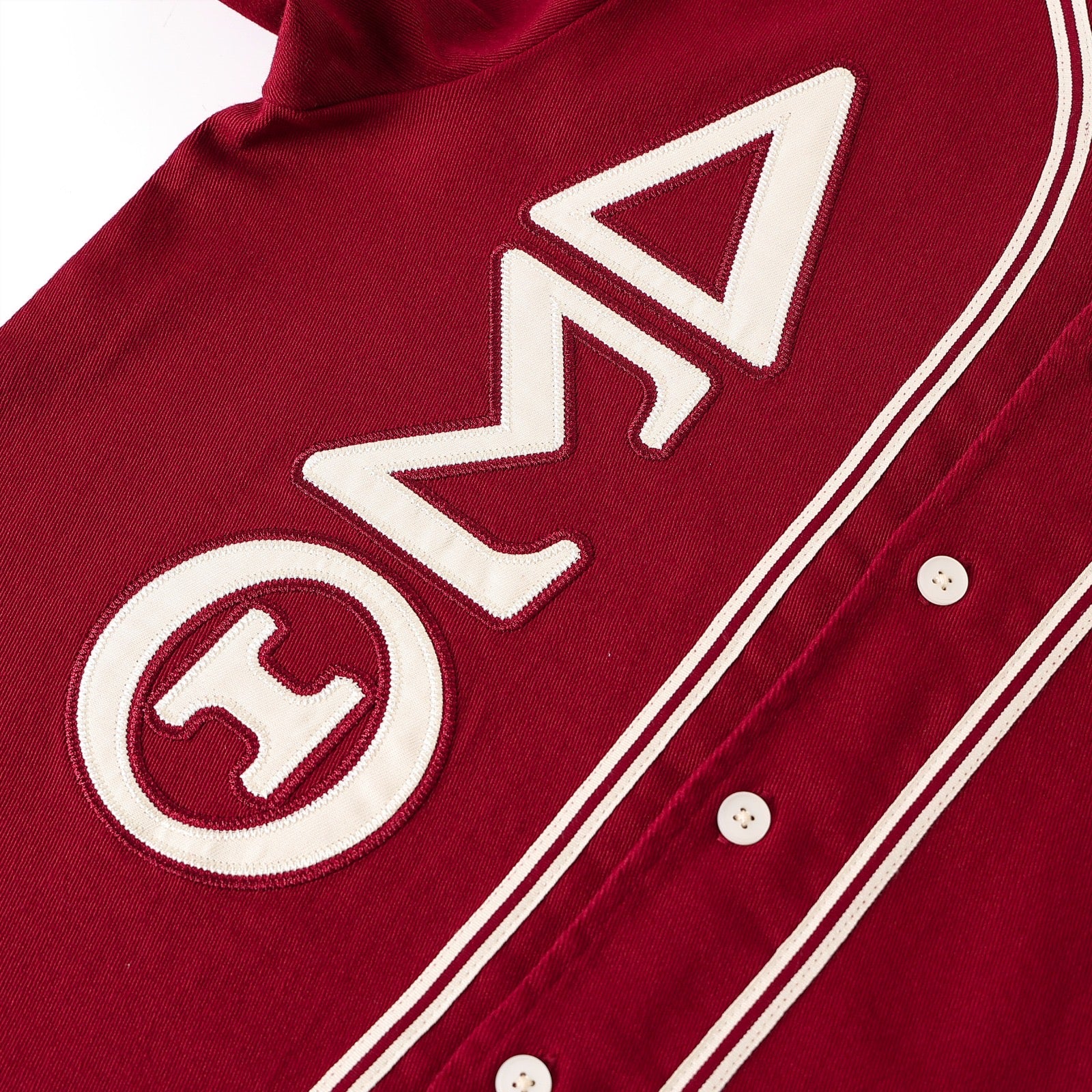 Delta Crimson Button Up Baseball Jersey