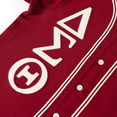 Delta Crimson Button Up Baseball Jersey